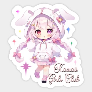 Kawaii Girls Club - Cute Chibi Girl Sticker